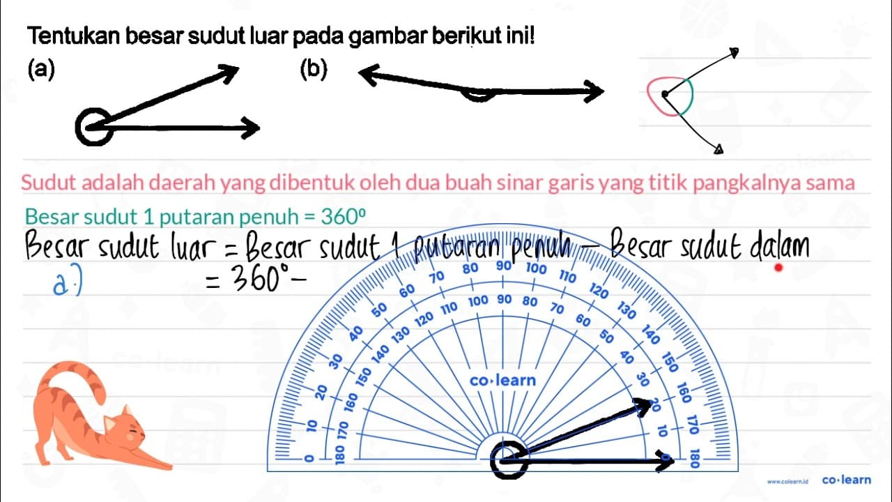 Tentukan besar sudut luar pada gambar berikut ini! (a) (b)