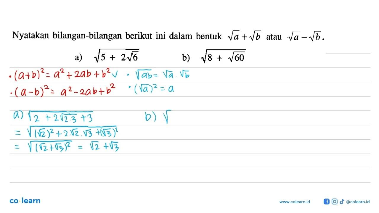 Nyatakan bilangan-bilangan berikut ini dalam bentuk