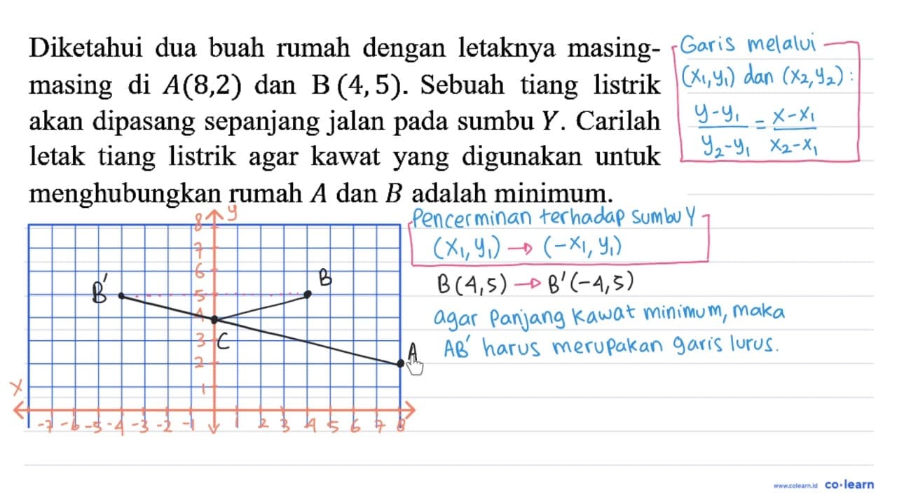 Diketahui dua buah rumah dengan letaknya masingmasing di