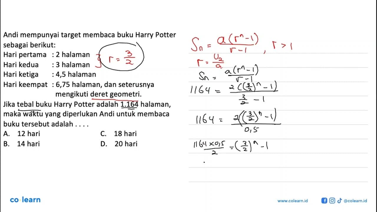 Andi mempunyai target membaca buku Harry Potter sebagai