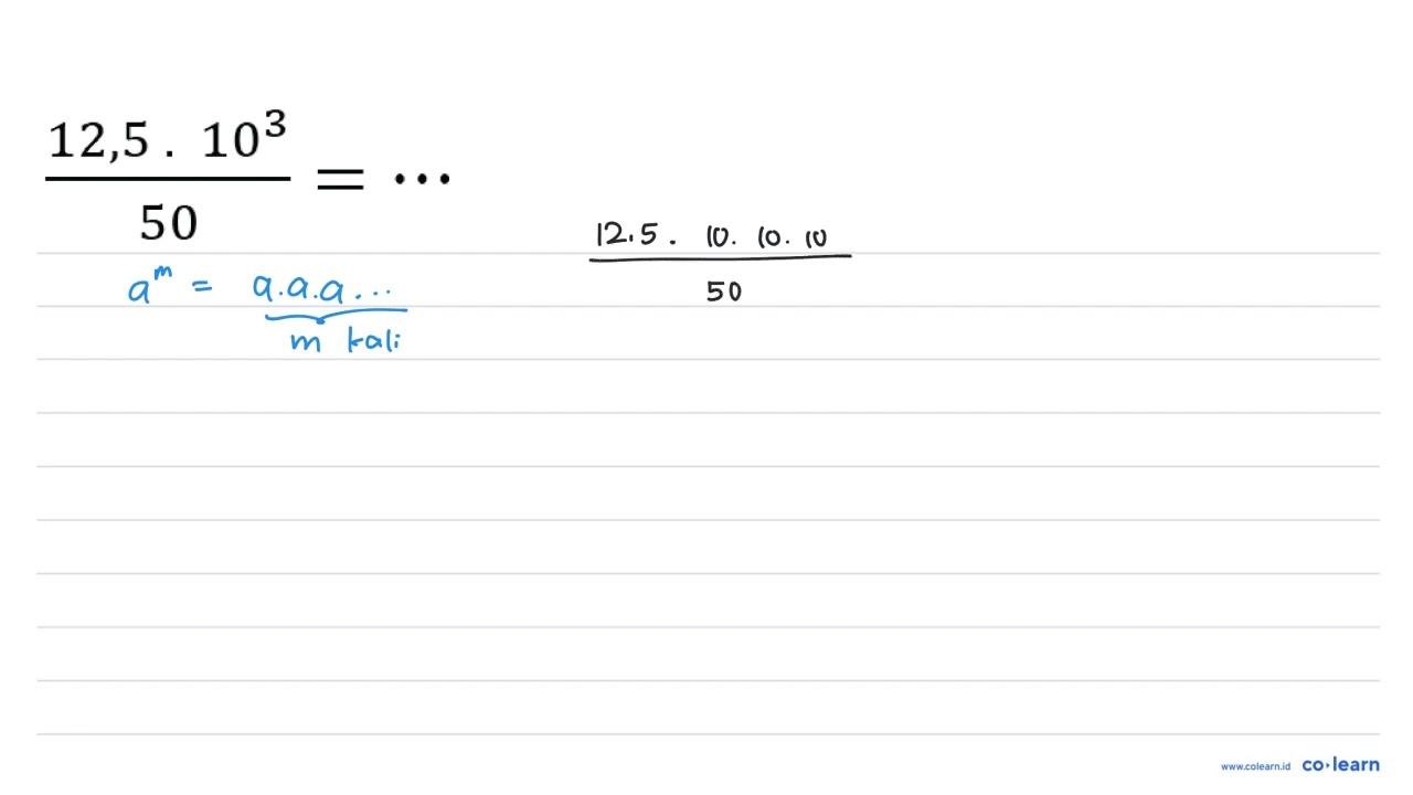 (12,5 . 10^3)/50 = ...