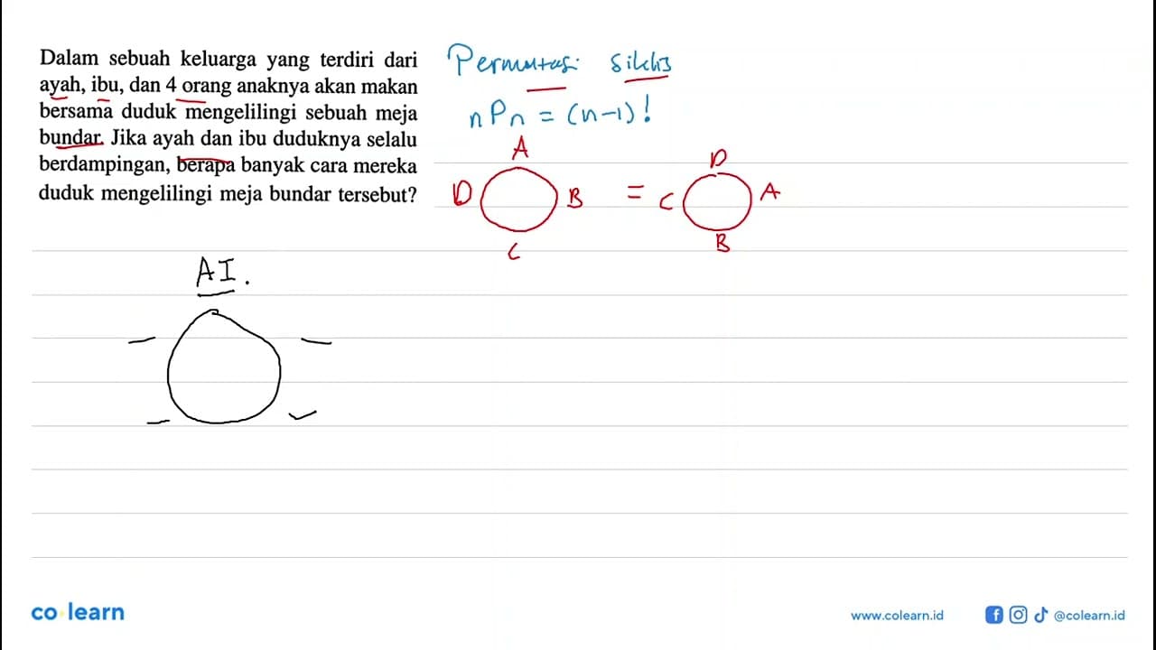Dalam sebuah keluarga yang terdiri dari ayah, ibu, dan 4