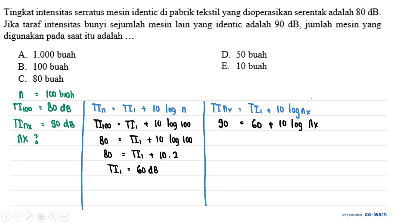 Tingkat intensitas serratus mesin identic di pabrik tekstil