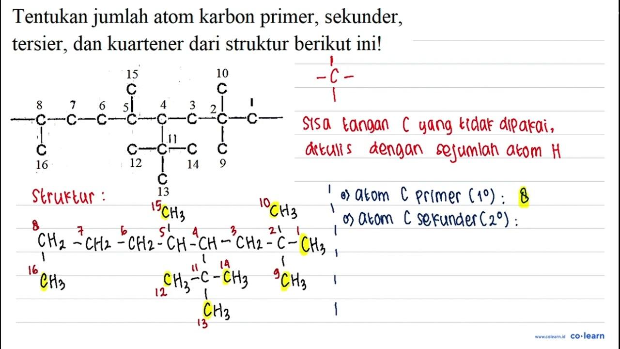 8 7 6 5 15 4 3 2 10 1 16 12 11 14 9 13 Tentukan jumlah atom