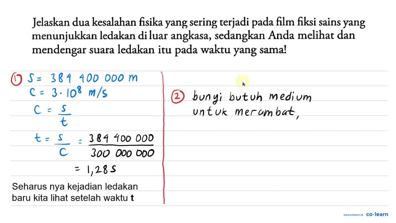 Jelaskan dua kesalahan fisika yang sering terjadi pada film