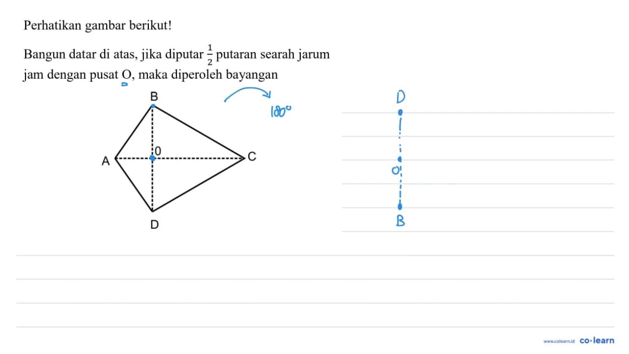 Perhatikan gambar berikut! Bangun datar di atas, jika