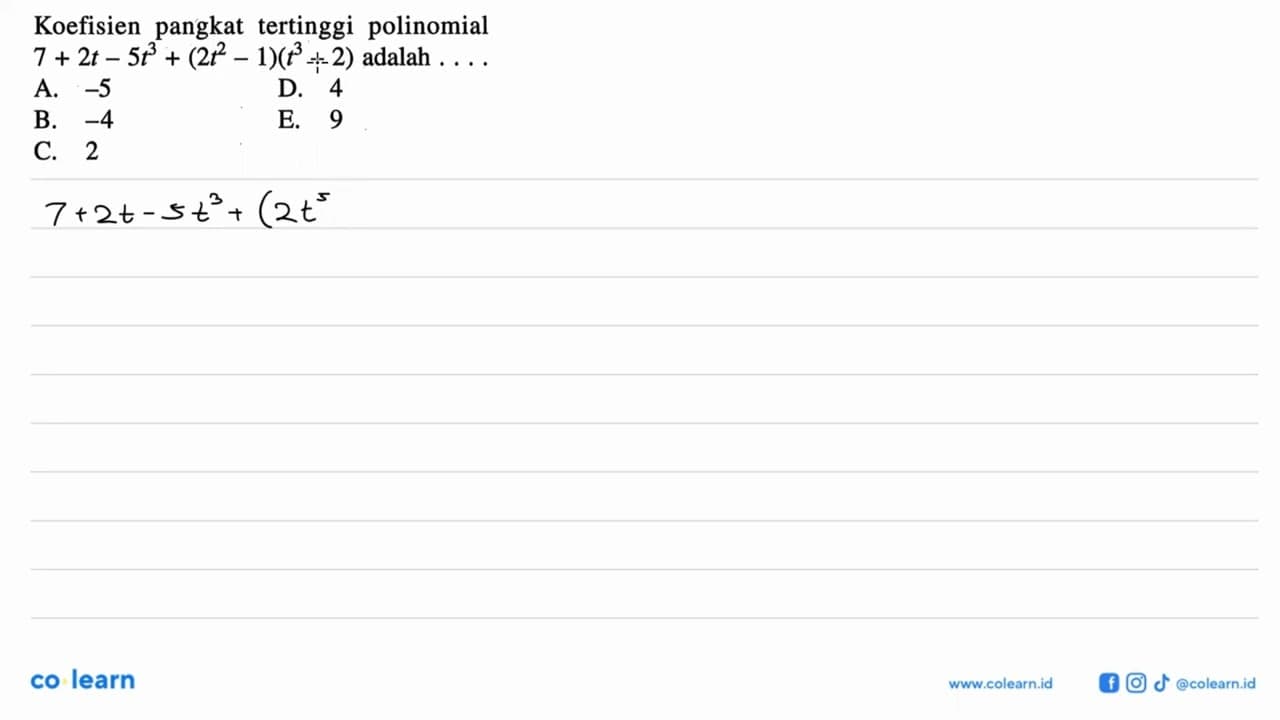 Koefisien pangkat tertinggi polinomial