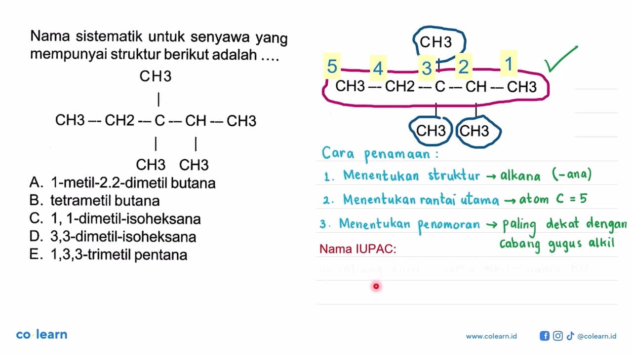 Nama sistematik untuk senyawa yang mempunyai struktur