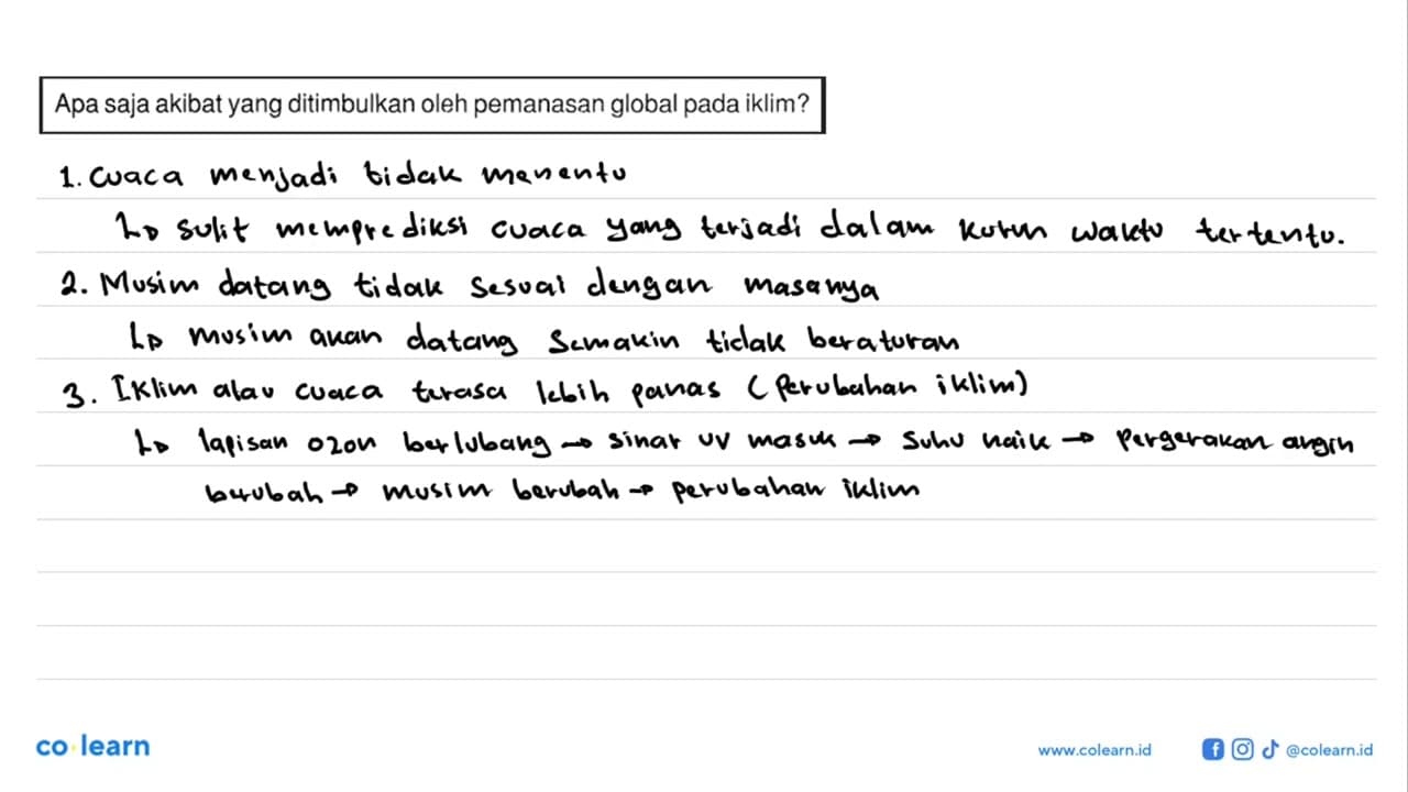 Apa saja akibat yang ditimbulkan oleh pemanasan global pada