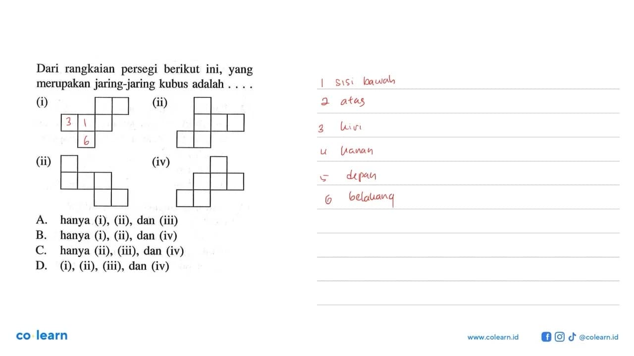 Dari rangkaian persegi berikut ini, yang merupakan