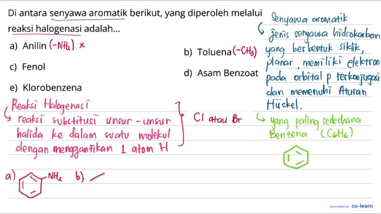 Di antara senyawa aromatik berikut, yang diperoleh melalui