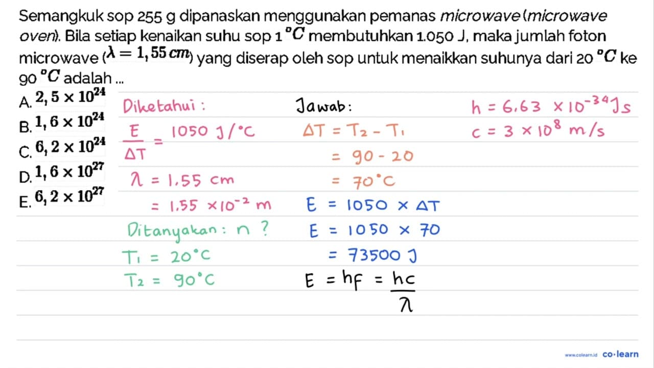 Semangkuk sop 255 g dipanaskan menggunakan pemanas