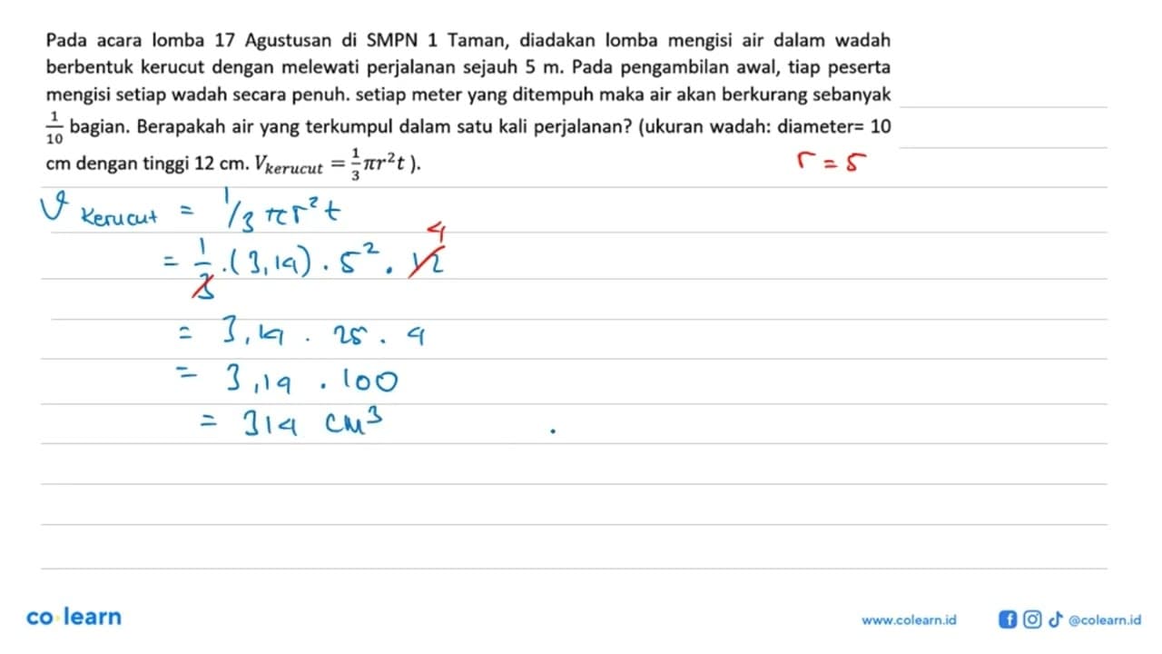 Pada lomba 17 Agustusan di SMPN 1 Taman, diadakan lomba