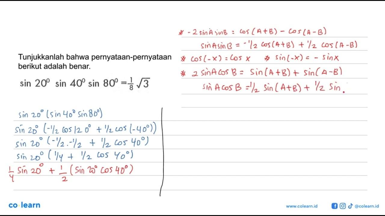 Tunjukkanlah bahwa pernyataan-pernyataan berikut adalah