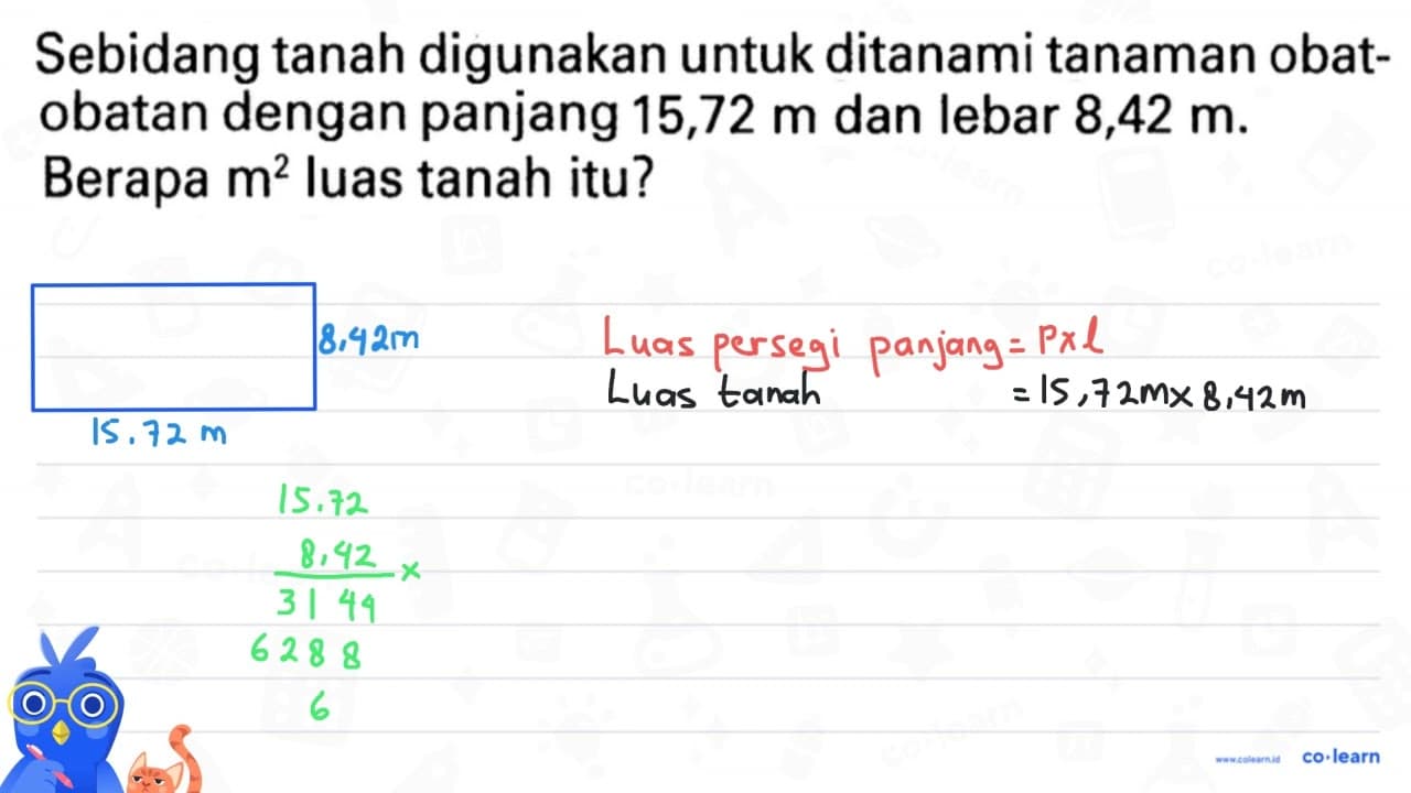 Sebidang tanah digunakan untuk ditanami tanaman obat-obatan