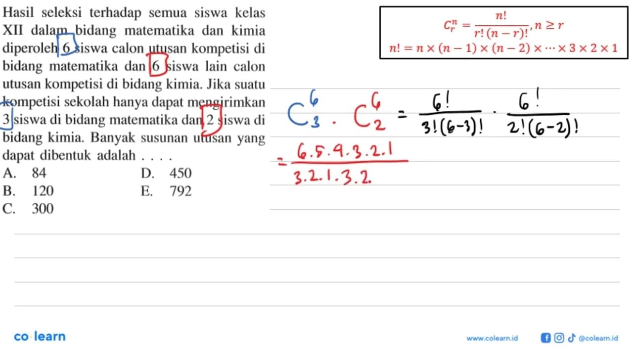 Hasil seleksi terhadap semua siswa kelas XII dalam bidang