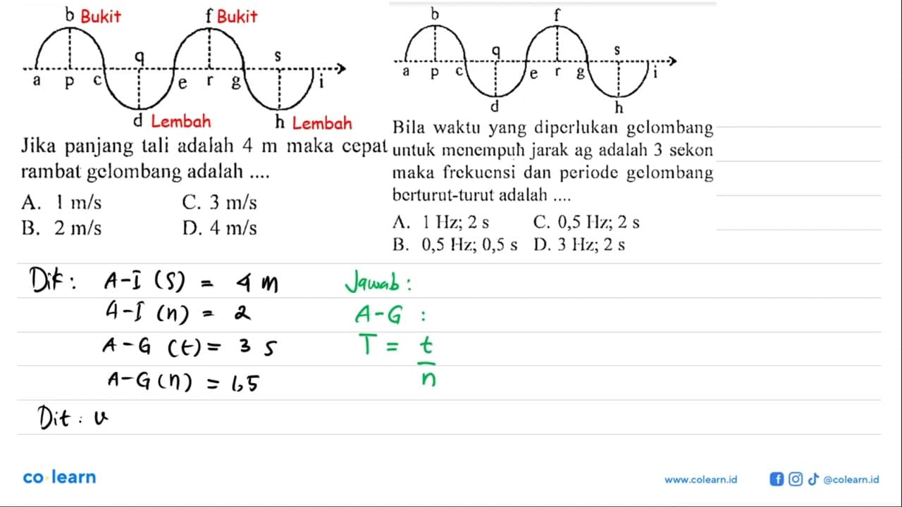 b f q s a p c e r g i d h Jika panjang tali adalah 4 m maka