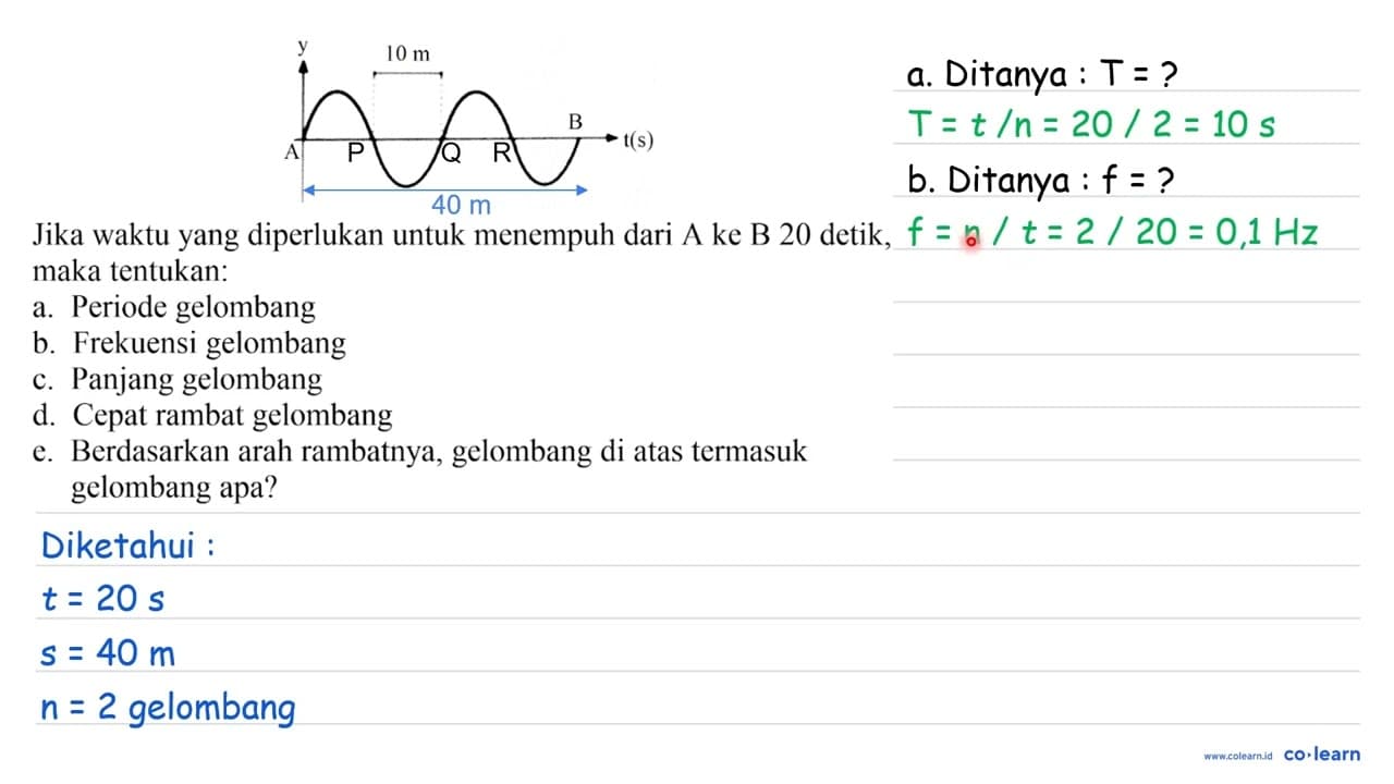 Jika waktu yang diperlukan untuk menempuh dari A ke B 20