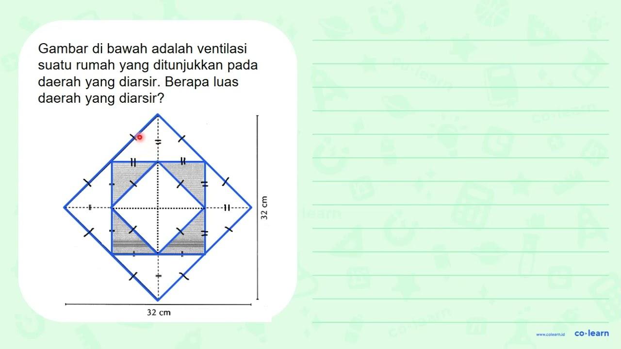 Gambar di bawah adalah ventilasi suatu rumah yang