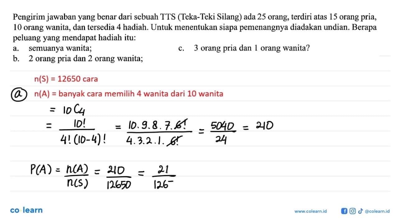 Pengirim jawaban yang benar dari sebuah TTS (Teka-Teki