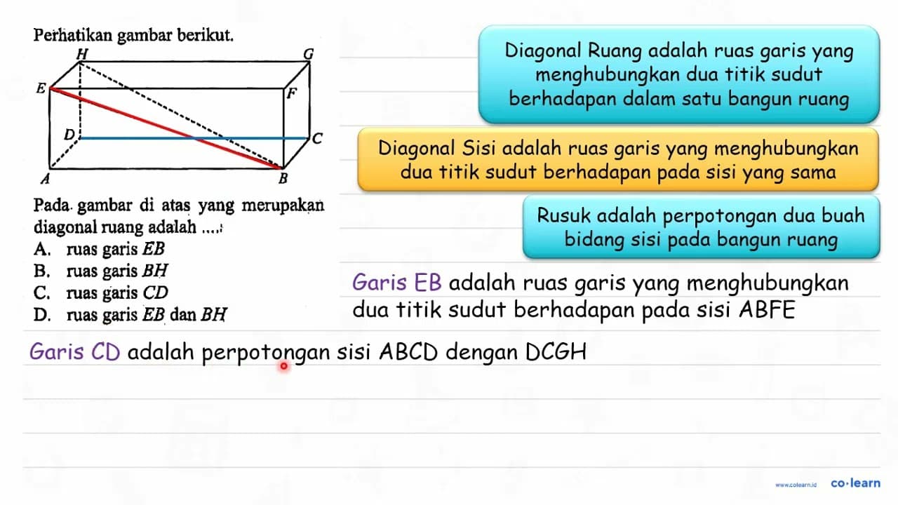 Perhatikan gambar berikut. A B C D E F G H Pada gambar di