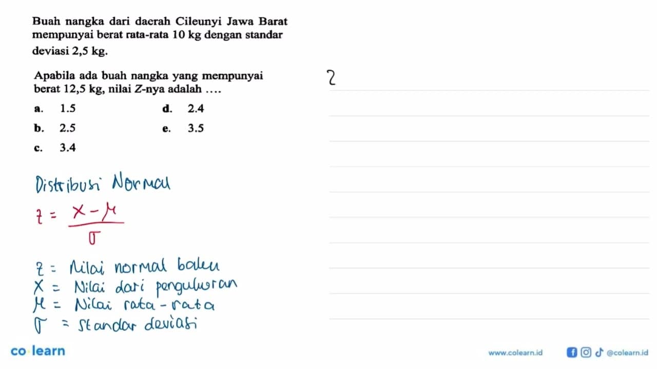 Buah nangka dari daerah Cileunyi Jawa Barat mempunyai berat