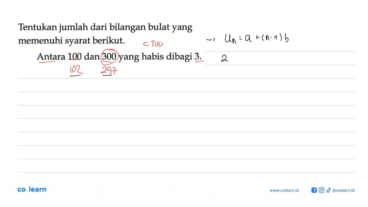 Tentukan jumlah dari bilangan bulat yang memenuhi syarat