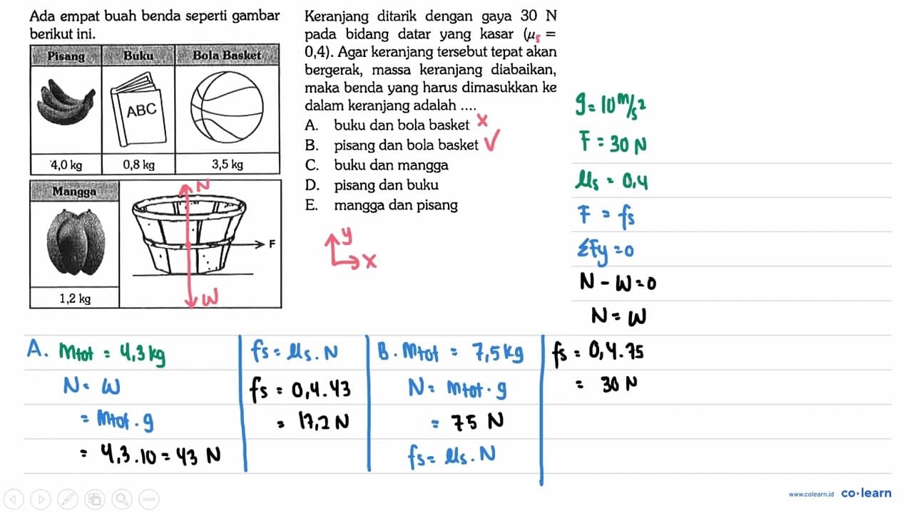 Ada empat buah benda seperti gambar berikut ini. Pisang