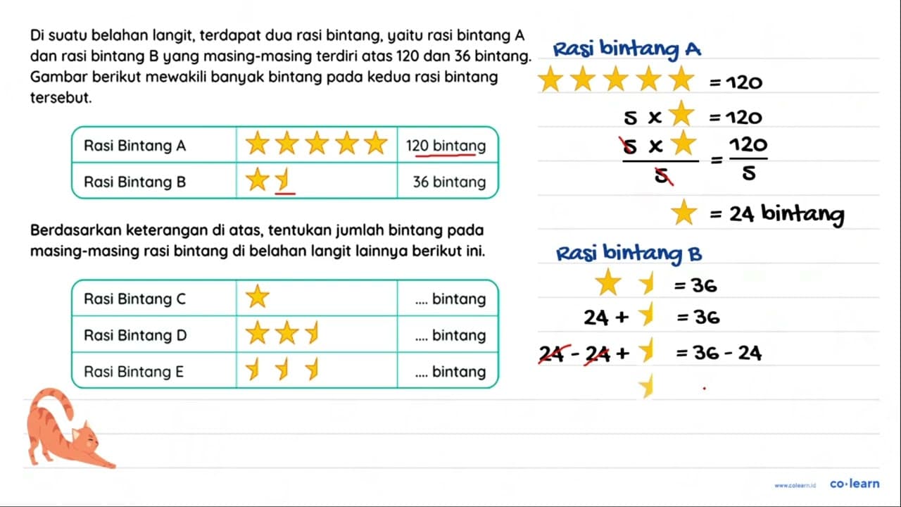 Di suatu belahan langit, terdapat dua rasi bintang, yaitu