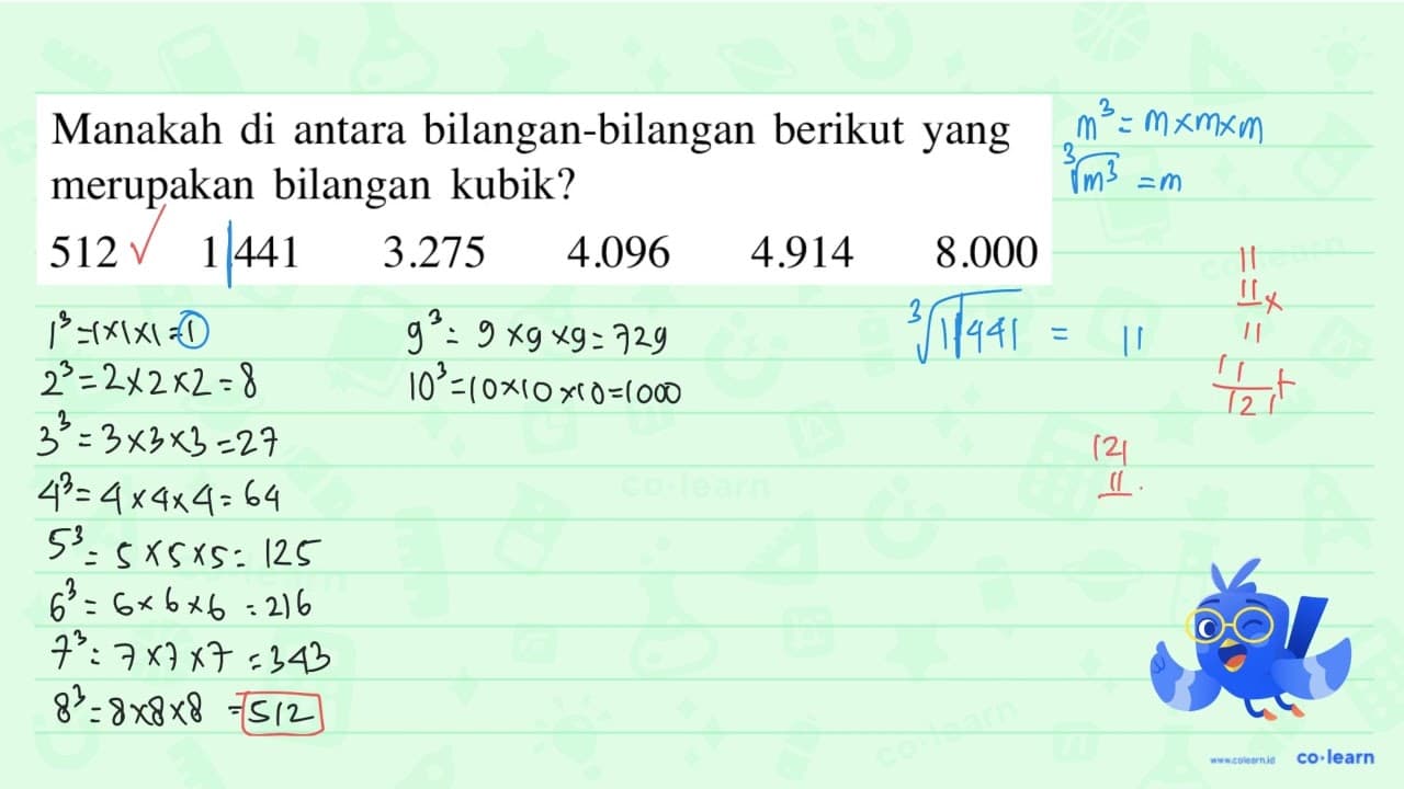 Manakah di antara bilangan-bilangan berikut yang merupakan