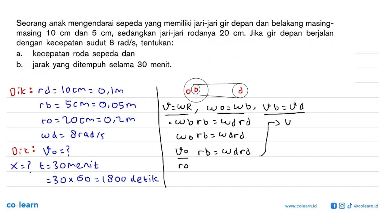 Seorang anak mengendarai sepeda yang memiliki jari-jari gir