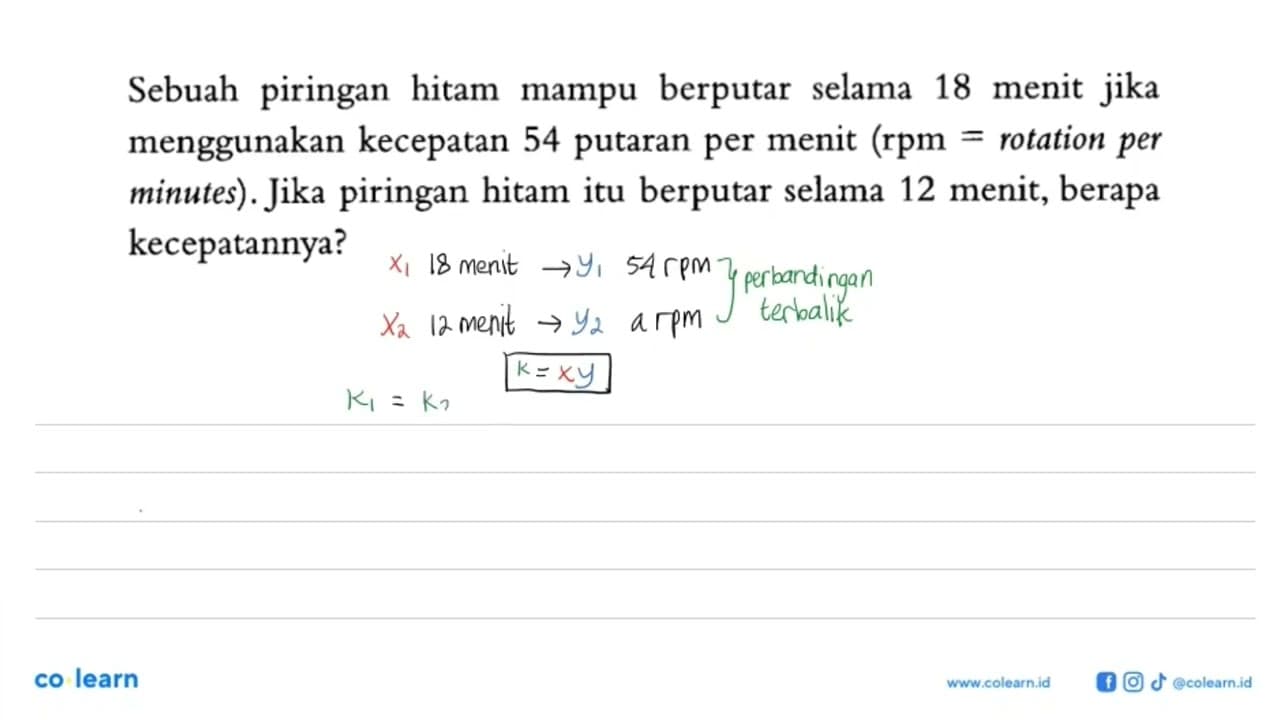 Sebuah piringan hitam mampu berputar selama 18 menit jika