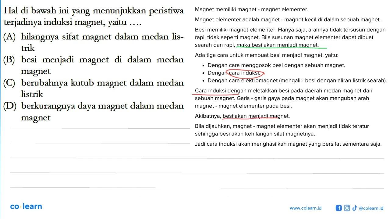 Hal di bawah ini yang menunjukkan peristiwa terjadinya