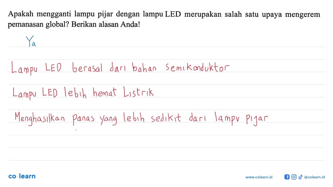 Apakah mengganti lampu pijar dengan lampu LED merupakan