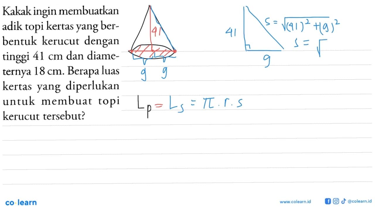 Kakak ingin membuatkan adik topi kertas yang berbentuk