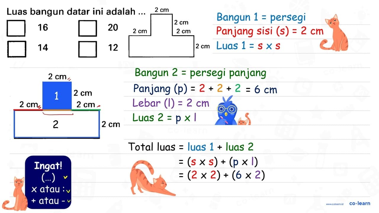 Luas bangun datar ini adalah C1CC2CCC2C1 16 O=[N+]([O-]) 14