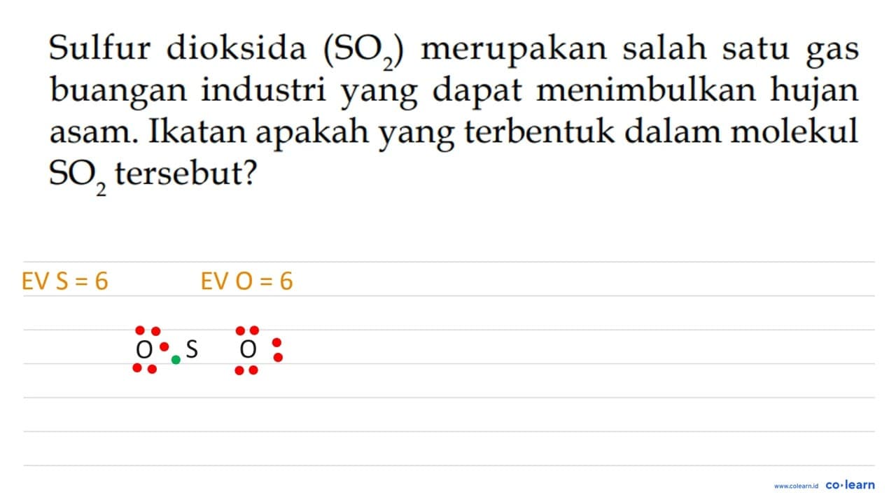 Sulfur dioksida (SO2) merupakan salah satu gas buangan