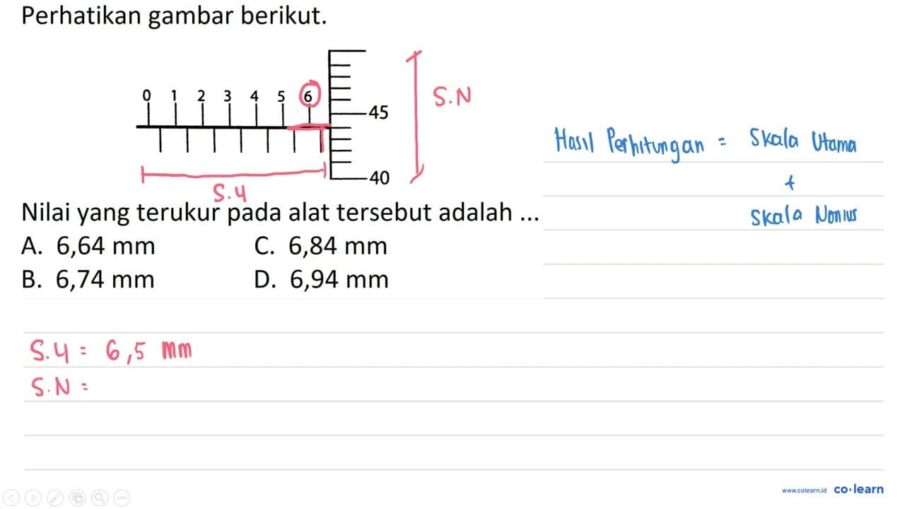 Perhatikan gambar berikut. 0 1 2 3 4 5 6 45 40 Nilai yang