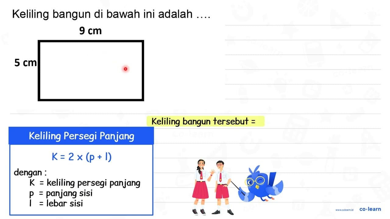 Keliling bangun di bawah ini adalah