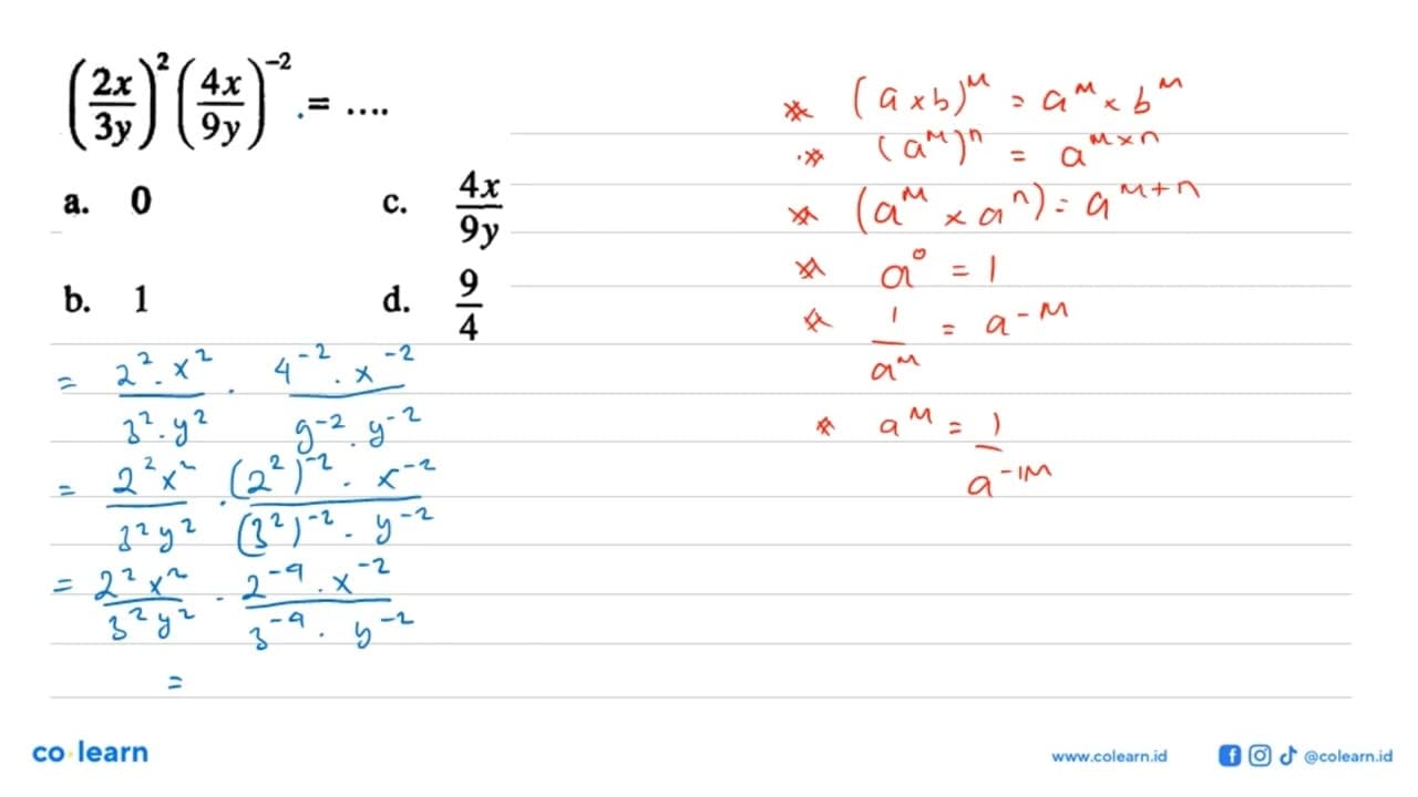 ((2x)/(3y))^2 ((4x)/(9y))^2 = ....