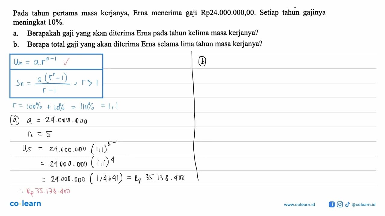 Pada tahun pertama masa kerjanya, Erna menerima gaji