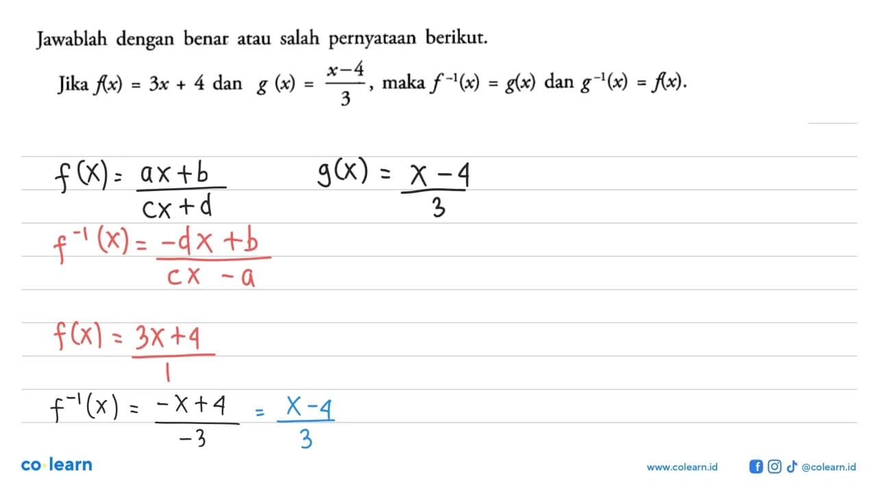 Jawablah dengan benar atau salah pernyataan berikut.Jika