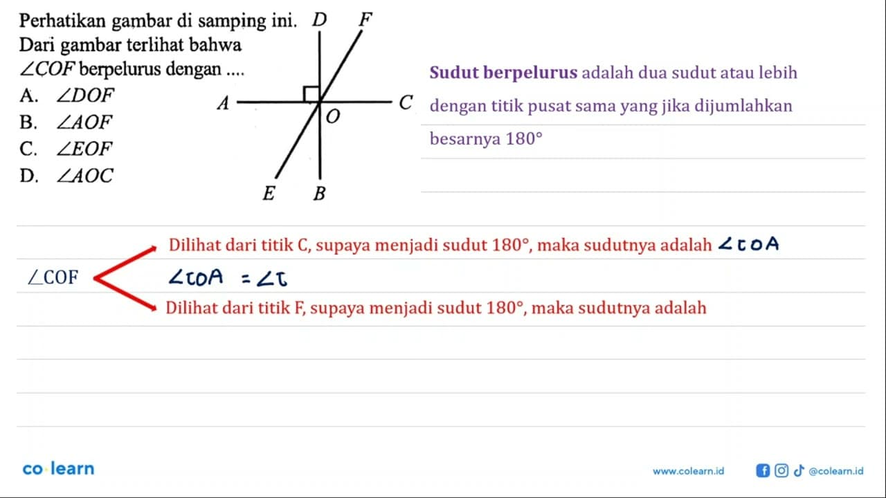 Perhatikan gambar di samping ini.Dari gambar terlihat bahwa