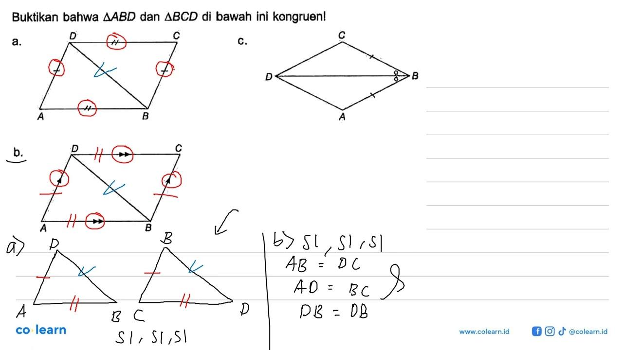 Buktikan bahwa segitiga ABD dan segitiga BCD di bawah ini