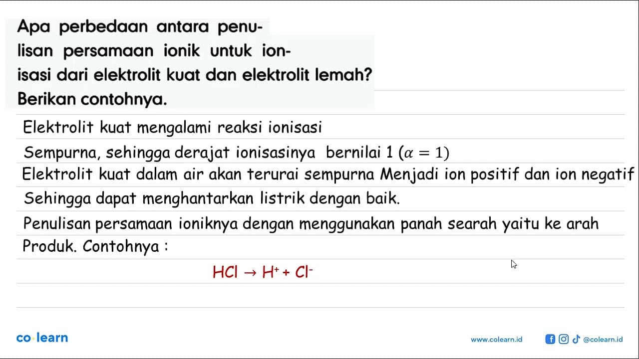 Apa perbedaan antara penulisan persamaan ionik untuk