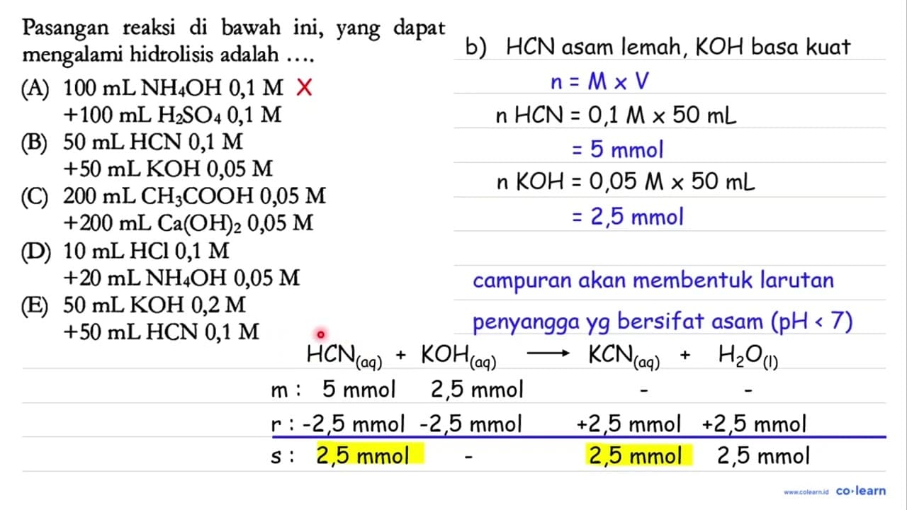 Pasangan reaksi di bawah ini, yang dapat mengalami