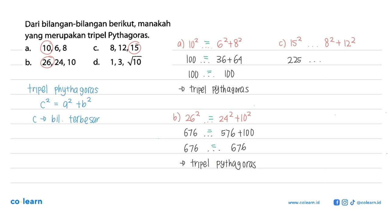 Dari bilangan-bilangan berikut, manakah yang merupakan