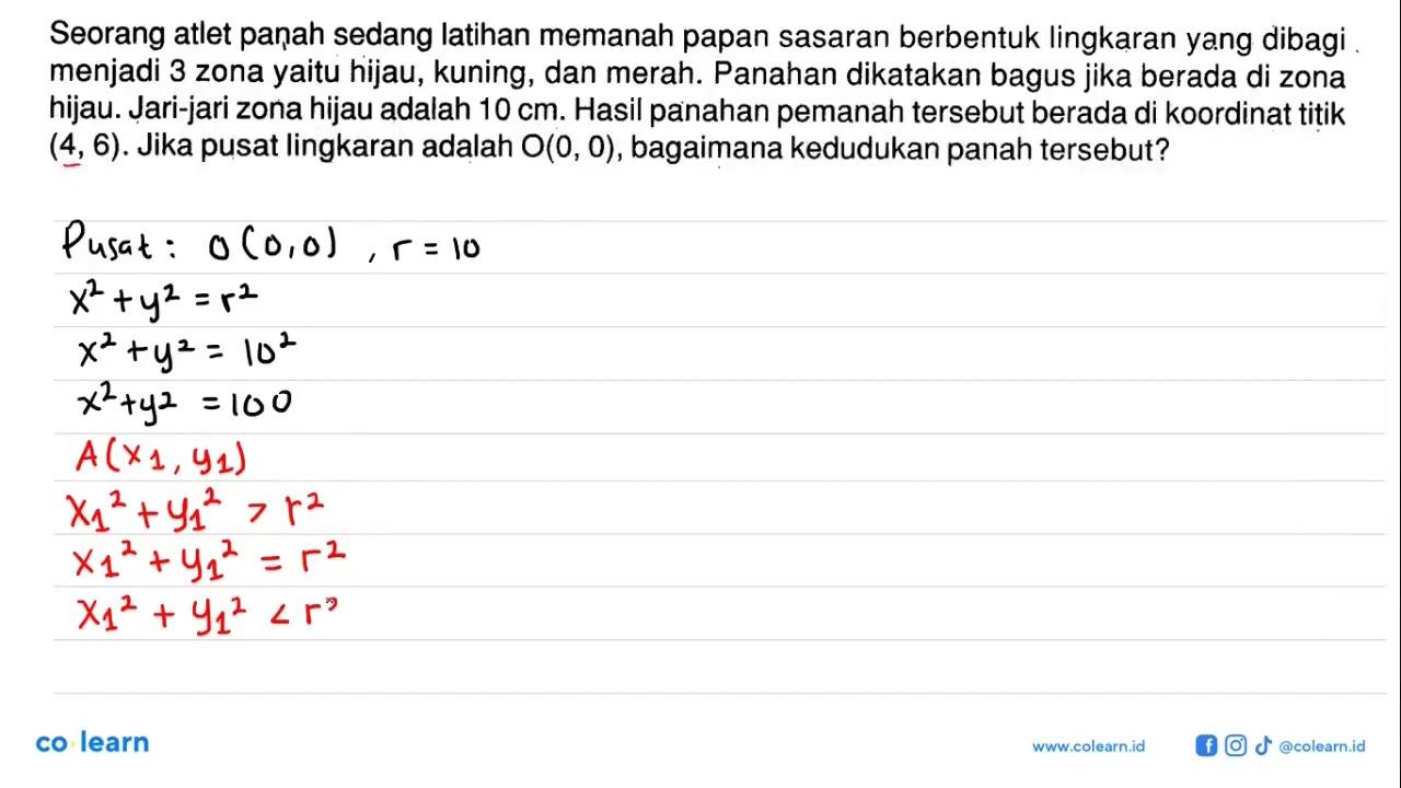 Seorang atlet panah sedang latihan memanah papan sasaran