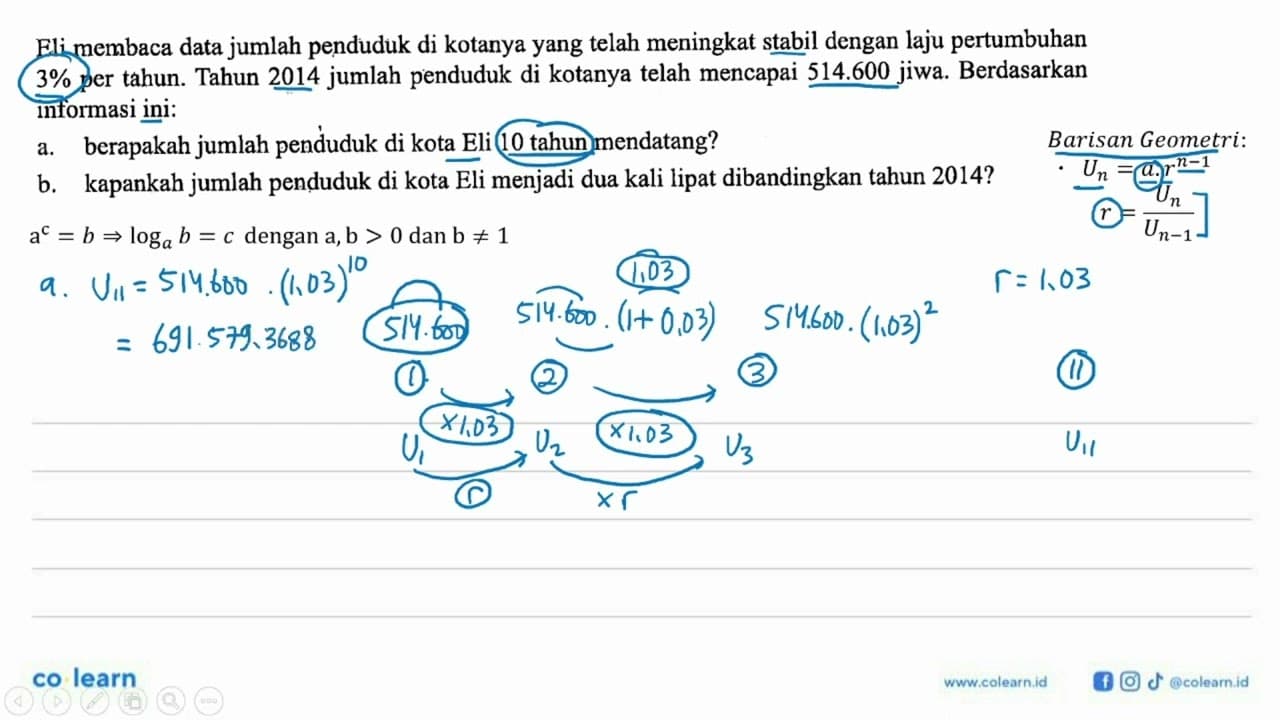 Eli membaca data jumlah penduduk di kotanya yang telah