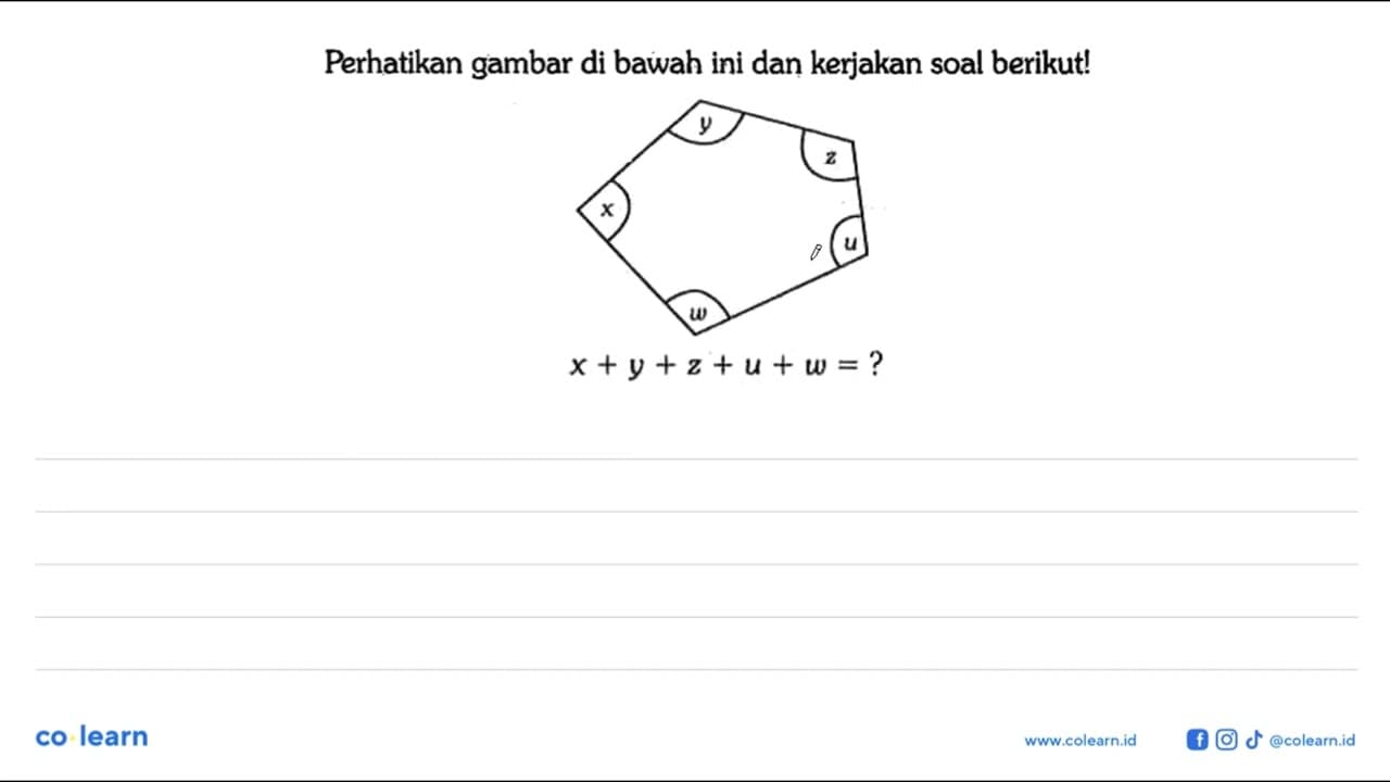 Perhatikan gambar di bawah ini dan kerjakan soal berikut!y